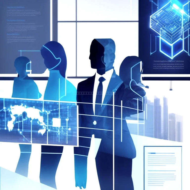 AIテクノロジーによる企業統合のイメージ